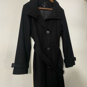 Worthington Stylish Military Black Coat /Trench